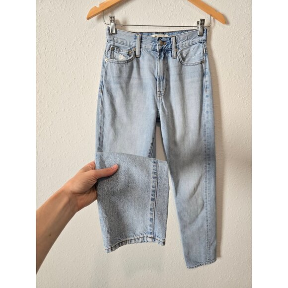 Madewell Light Wash Straight Perfect Vintage Jeans 24 - Picture 6 of 11